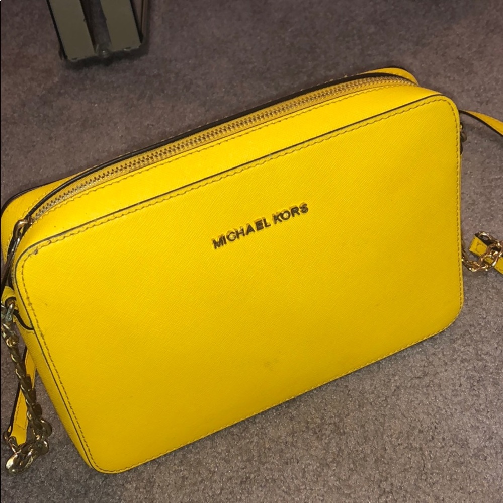 michael Kors yellow crossbody